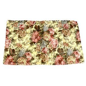 Croscill Sham Floral Braided Trim Standard 20 X 36”Yellow Roses English Country